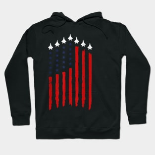 Fighter jets with USA american flag 4th of July celebration Hoodie